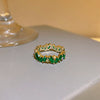 Wholesale Turquoise Geometric Style Opening Ring With Electroplating Treatment For Women