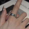 Wholesale Turquoise Geometric Style Opening Ring With Electroplating Treatment For Women