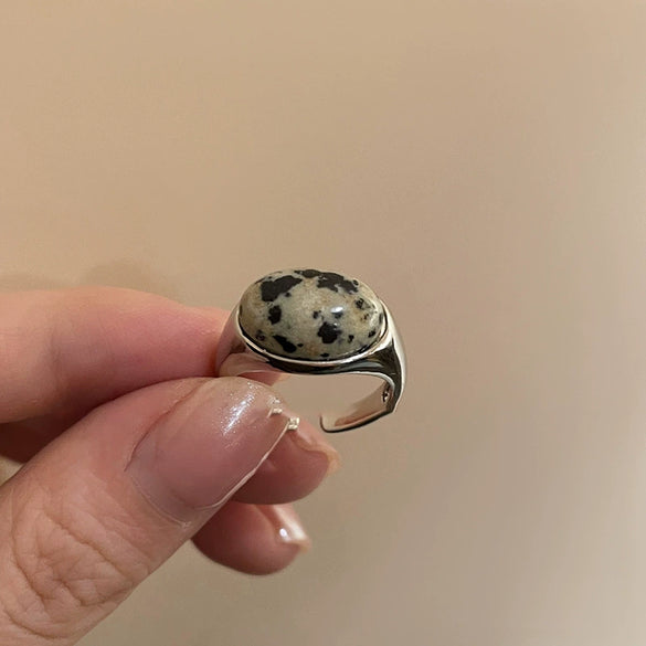 Wholesale Turquoise Geometric Style Opening Ring With Electroplating Treatment For Women