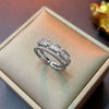 Wholesale Turquoise Geometric Style Opening Ring With Electroplating Treatment For Women