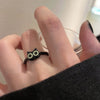 Wholesale Turquoise Geometric Style Opening Ring With Electroplating Treatment For Women