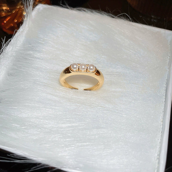 Wholesale Turquoise Geometric Style Opening Ring With Electroplating Treatment For Women