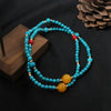 Wholesale Turquoise Gold Plated Handmade Retro Style Women's Necklace