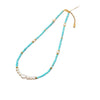 Wholesale Turquoise Handmade Geometric Baroque Pearl Necklace And Bracelet For Women