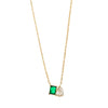 Wholesale Twelve Birthstone Horse Eye Pendant Titanium Steel Necklace Geometric Minimalist Style Electroplating