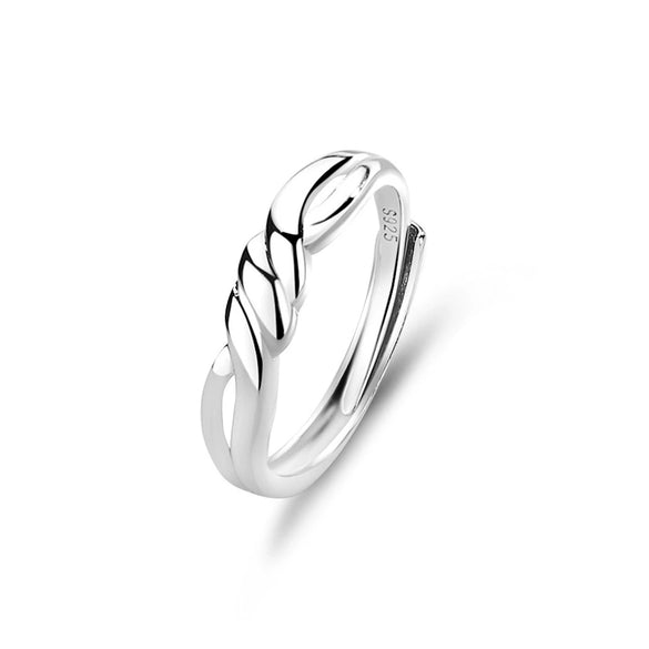 Wholesale Twin Knot Ring 925 Silver Allmatch Diamond Design For Men And Women
