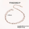 Wholesale Twist Chain Necklace Bracelet Anklet Suit In Stainless Steel With Geometric Style And Electric Polishing