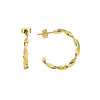 Wholesale Twist Round Wave Line C Shape Brass Gold Plated Electroplated Geometry Style Earrings For Women