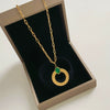 Wholesale Twist Texture Ring Pendant Necklace For Women Stainless Steel Geometric Style Electroplated