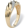 Wholesale Twisted Alloy Ring With Wave Pattern Electroplated Minimalist And Geometric Style Unisex