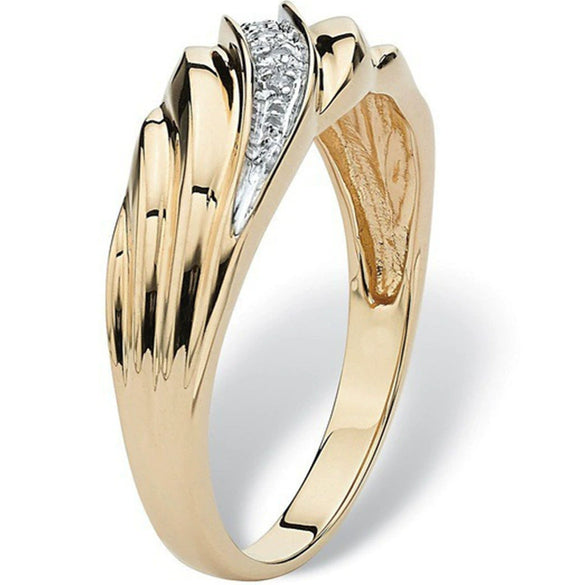Wholesale Twisted Alloy Ring With Wave Pattern Electroplated Minimalist And Geometric Style Unisex