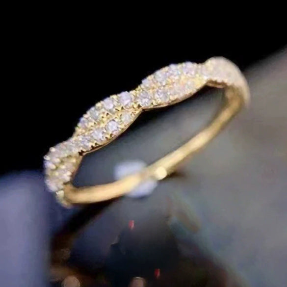 Wholesale Twisted Ring Copper Light Luxury Geometric Style