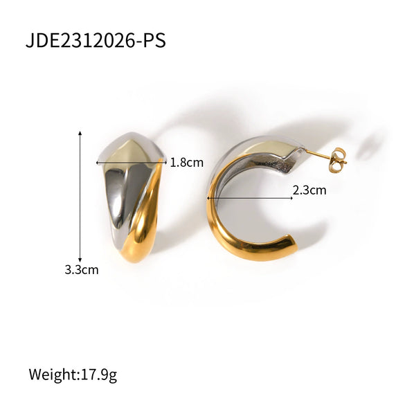 Wholesale Two Color Stainless Steel Jewelry With Quiet Design And Joker Pattern Electroplated Non Fading