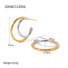 Wholesale Two Color Stainless Steel Jewelry With Quiet Design And Joker Pattern Electroplated Non Fading
