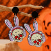 Wholesale Two Dimensional Halloween Horror Ghost Animal Funny Unisex Acrylic Earrings