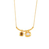 Wholesale Twocolor Asymmetric Square Pendant Necklace In Retro Style 18K Gold Plated Made Of Titanium Steel With Geometric Design And Electroplating Treatment For Women