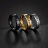 Wholesale Twodimensional Stainless Steel Ring With Letters Numbers Text Pattern And Polishing Treatment