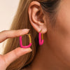 Wholesale U Shaped Oil Drop Stainless Steel Gold Plated Ear Jewelry For Women With Electroplating Treatment