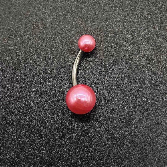 Wholesale Unisex Acrylic Navel Ring Jewelry Stainless Steel Candy Color Round Style