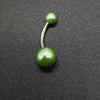 Wholesale Unisex Acrylic Navel Ring Jewelry Stainless Steel Candy Color Round Style