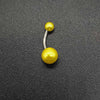 Wholesale Unisex Acrylic Navel Ring Jewelry Stainless Steel Candy Color Round Style