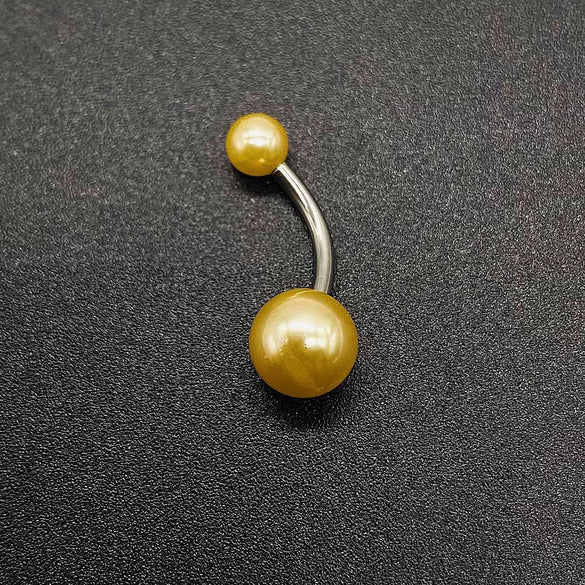 Wholesale Unisex Acrylic Navel Ring Jewelry Stainless Steel Candy Color Round Style