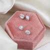 Wholesale Unisex Alien Shape Freshwater Keshi Pearl Earrings In Blue Grey Sterling Silver