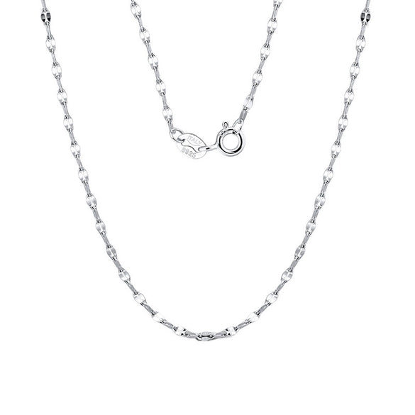 Wholesale Unisex Allmatch Geometric S925 Sterling Silver Clavicle Necklace With Electroplating Treatment