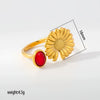 Wholesale Unisex Alloy Geometric Flower Rose Eyes Butterfly Cross Pattern Ring Set With Diamonds 18K Gold Plated Adjustable Open Ring Fashion Accessory
