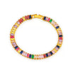Wholesale Unisex And Women's Bracelet Copper Rhombus Electroplated With Color Retained Gold