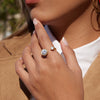 Wholesale Unisex And Women's Electroplated Geometric Stainless Steel Open Ring Hand Jewelry Light Luxury Style