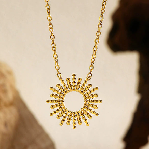 Wholesale Unisex And Women's Fashion Geometric Stainless Steel 14K Electroplated Necklace And Bracelet Jewelry Accessories