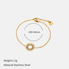 Wholesale Unisex And Women's Fashion Geometric Stainless Steel 14K Electroplated Necklace And Bracelet Jewelry Accessories
