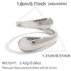 Wholesale Unisex And Women's Geometric Stainless Steel Vacuum Plated Rings With Irregular Line Design