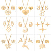 Wholesale Unisex Animal Series Stainless Steel Jewelry Set With Love Water Drops Bell Pattern Electroplated O Chain Necklace And Earrings