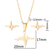 Wholesale Unisex Animal Series Stainless Steel Jewelry Set With Love Water Drops Bell Pattern Electroplated O Chain Necklace And Earrings