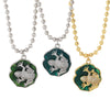 Wholesale Unisex Animal Shaped Copper 18K Gold Plated Frog Pendant Necklace With Ball Chain