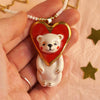 Wholesale Unisex Cartoon Animal And Heart Shaped Copper Electroplated Necklace