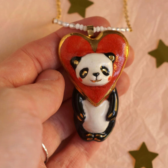 Wholesale Unisex Cartoon Animal And Heart Shaped Copper Electroplated Necklace