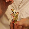 Wholesale Unisex Cartoon Animal And Heart Shaped Copper Electroplated Necklace