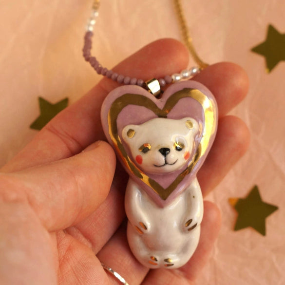 Wholesale Unisex Cartoon Animal And Heart Shaped Copper Electroplated Necklace