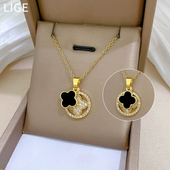 Wholesale Unisex Cartoon Animal Zodiac Stainless Steel And Copper Necklace