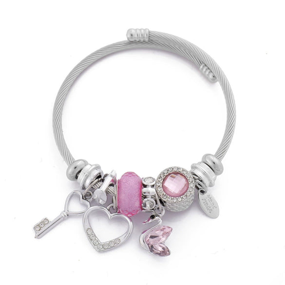 Wholesale Unisex Cartoon Animals Zodiac Zinc Alloy Electroplated Detachable Beaded Bracelet