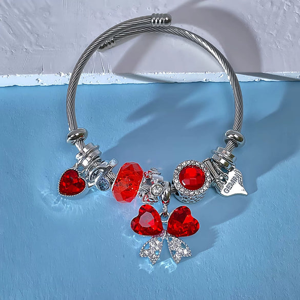 Wholesale Unisex Cartoon Animals Zodiac Zinc Alloy Electroplated Detachable Beaded Bracelet