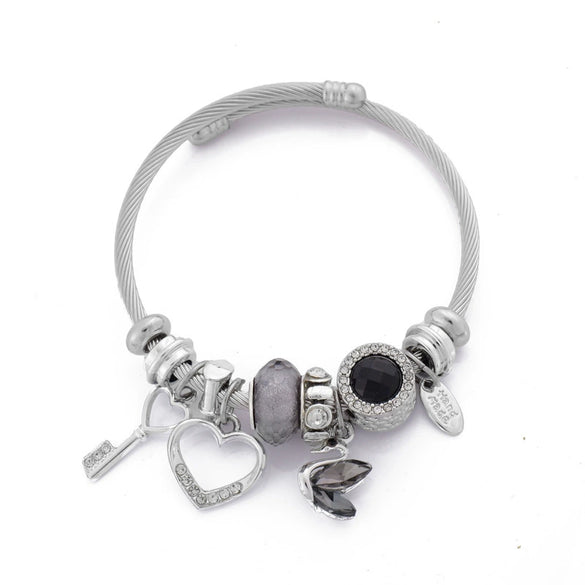 Wholesale Unisex Cartoon Animals Zodiac Zinc Alloy Electroplated Detachable Beaded Bracelet