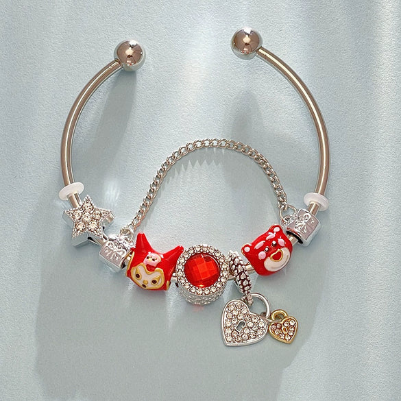 Wholesale Unisex Cartoon Characters Zinc Alloy Electroplated Bracelet Jewelry