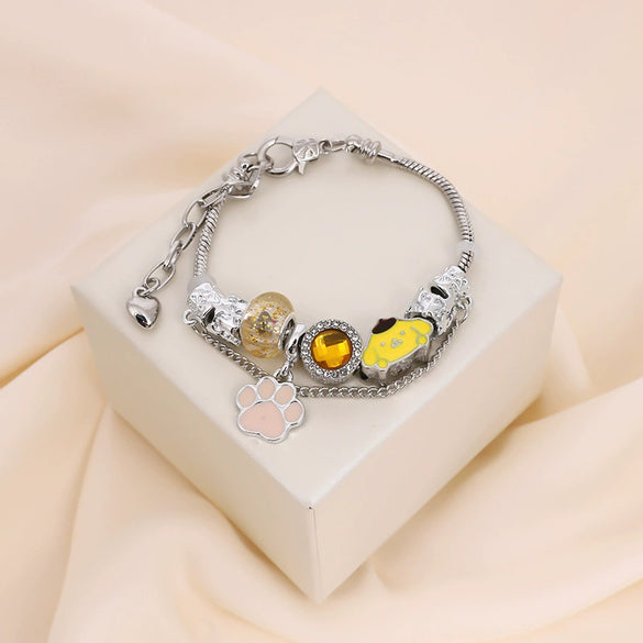 Wholesale Unisex Cartoon Characters Zinc Alloy Electroplated Bracelet Jewelry