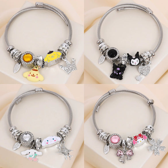 Wholesale Unisex Cartoon Characters Zinc Alloy Electroplated Bracelet Jewelry