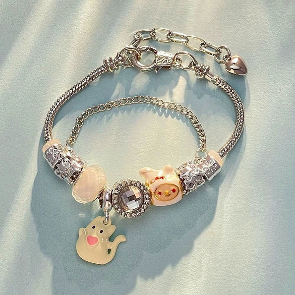 Wholesale Unisex Cartoon Characters Zinc Alloy Electroplated Bracelet Jewelry