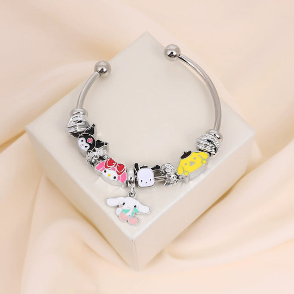 Wholesale Unisex Cartoon Characters Zinc Alloy Electroplated Bracelet Jewelry